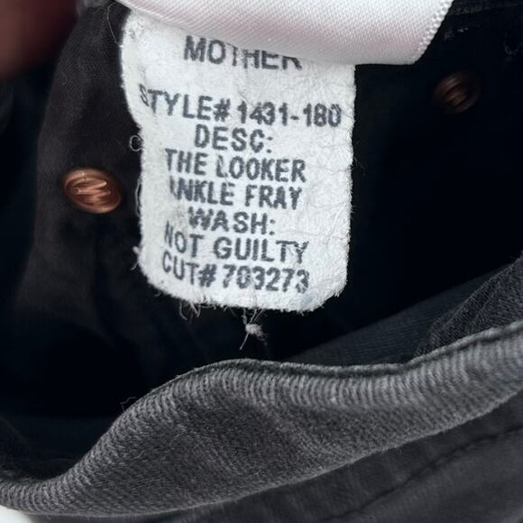 Mother The Looker Ankle Fray Jeans Not Guilty Dark Wash Womens Size 26 - Picture 9 of 13